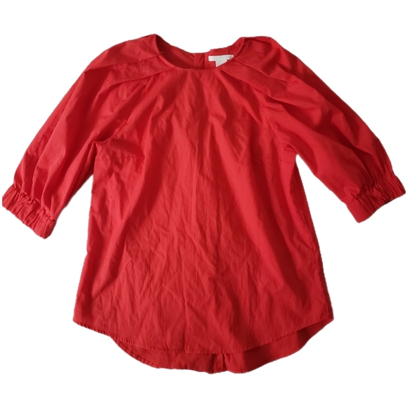 H&M Red 3/4 Sleeve Relaxed Blouse - Picture 4 of 6